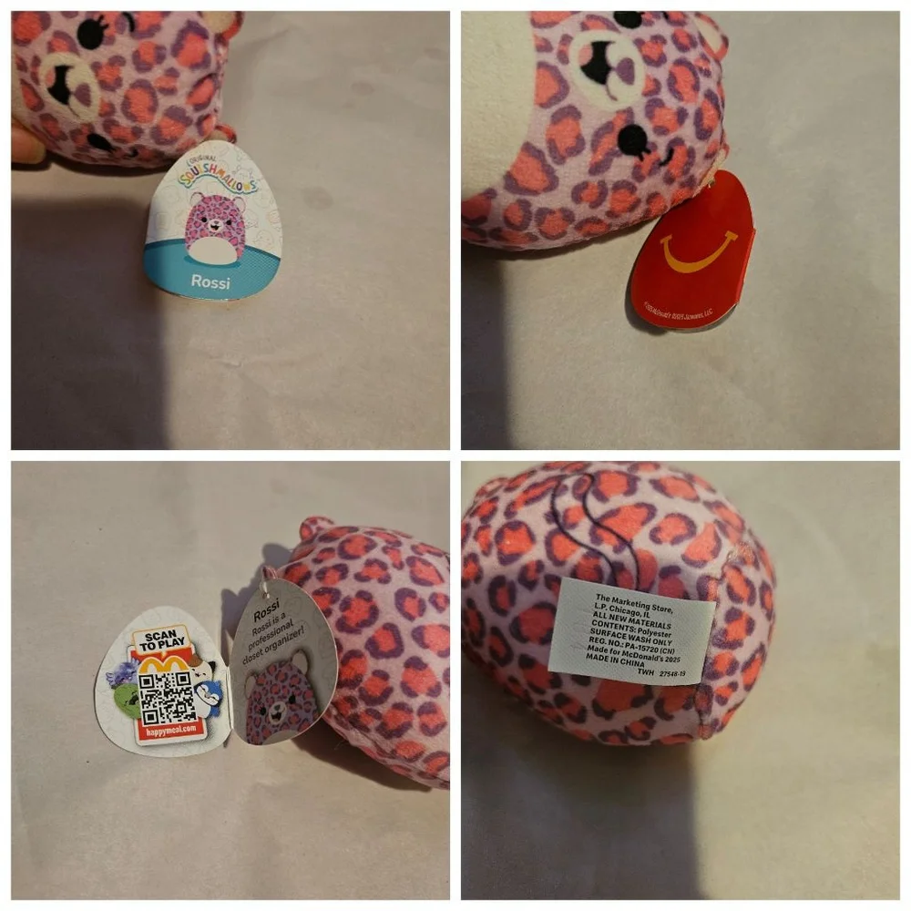 McDonald's Happy Meal Mini Squishmallows Toy Rossi NEW